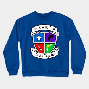 The Couple That Geeks Together Logo in Color Crewneck Sweatshirt